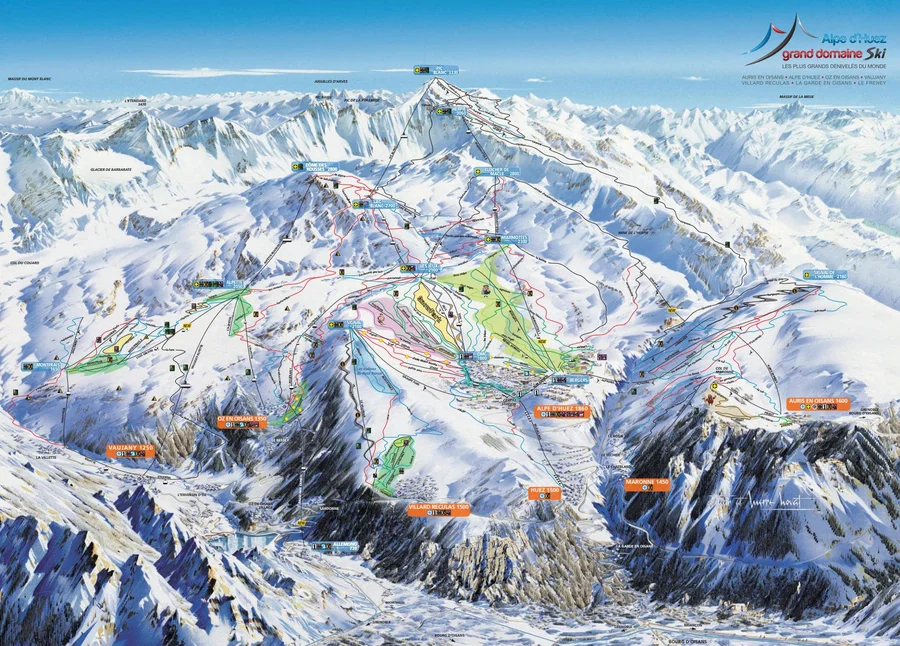 Alpe d'Huez resort map